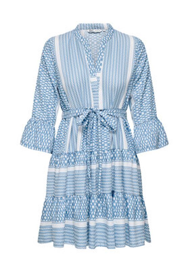 only - ONLY Sukienka letnia Athena 15219486 Niebieski Regular Fit. Kolor: niebieski. Materiał: syntetyk. Sezon: lato