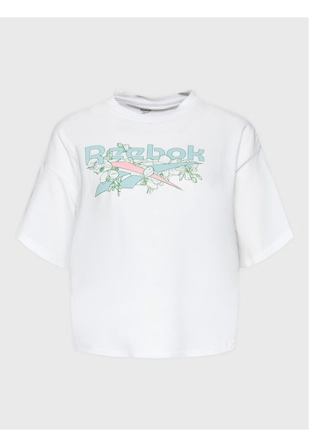 Reebok T-Shirt Quirky HD0945 Biały Relaxed Fit. Kolor: biały. Materiał: bawełna