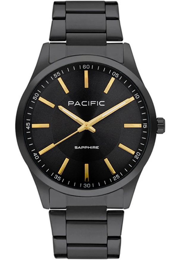 Perfect - Zegarek męski PACIFIC-stalowy-szkło SZAFIR- BMB-1106-05. Kolor: szary