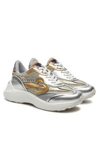 Love Moschino - LOVE MOSCHINO Sneakersy JA15406G0LIQC90A Srebrny. Kolor: srebrny. Materiał: materiał #4