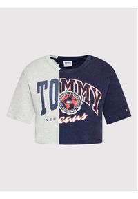 Tommy Jeans T-Shirt College Splicing DW0DW12826 Kolorowy Boxy Fit. Materiał: bawełna. Wzór: kolorowy