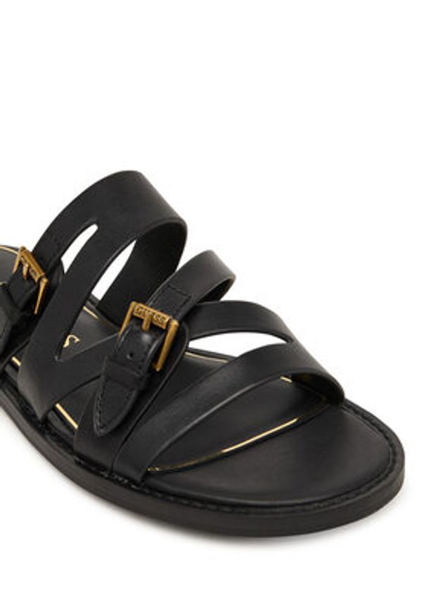 Guess Klapki FLJGRY LEA03 Czarny. Kolor: czarny. Materiał: skóra