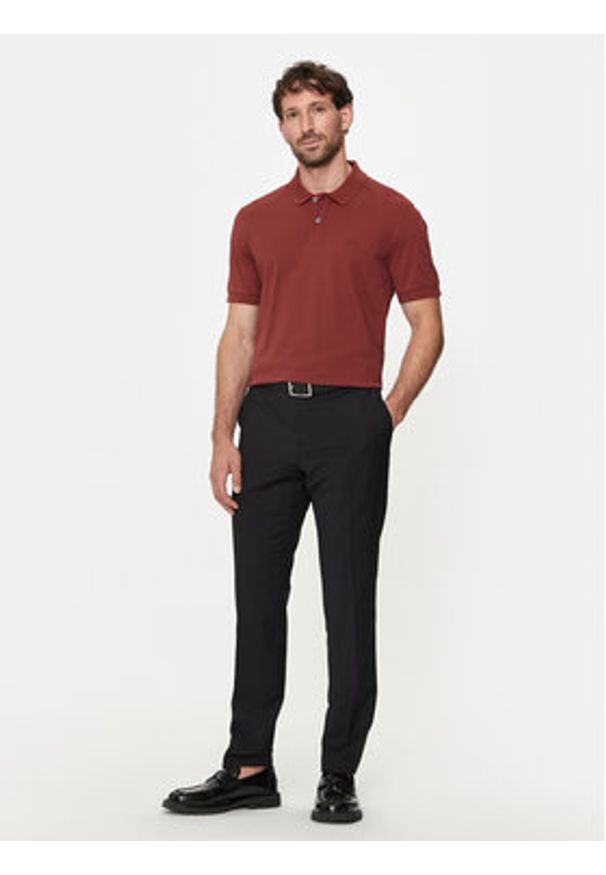 BOSS Polo Pallas 50468301 Czerwony Regular Fit. Typ kołnierza: polo. Kolor: czerwony. Materiał: bawełna