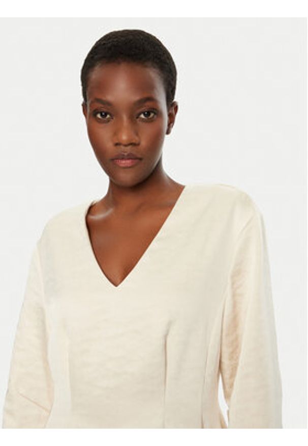 Herskind Sukienka koktajlowa Yasmin 5460185 Écru Slim Fit. Materiał: syntetyk. Styl: wizytowy