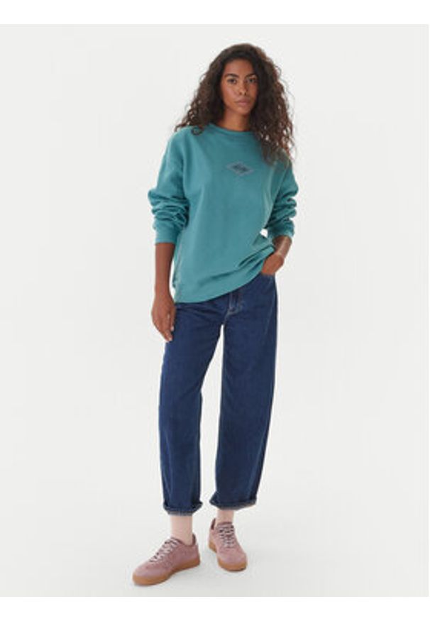 Quiksilver Bluza EQWFT03188 Zielony Oversize. Kolor: zielony. Materiał: bawełna