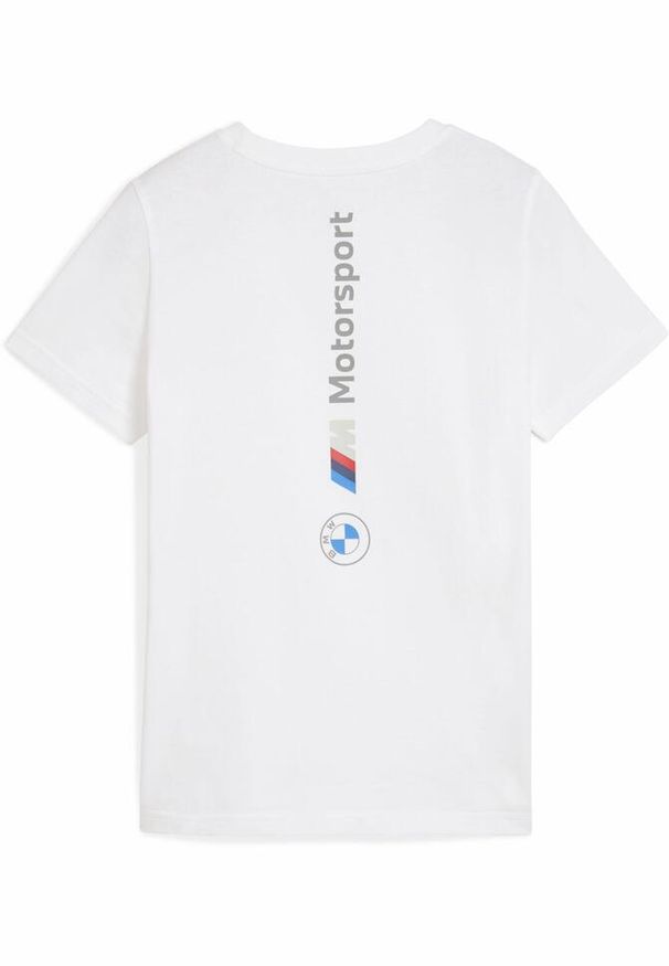 Puma - Młodzieżowa koszulka BMW M Motorsport ESS+ z logo PUMA White. Kolor: biały