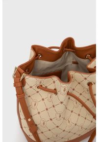 Trussardi Jeans - Trussardi Torebka kolor beżowy. Kolor: beżowy. Rodzaj torebki: na ramię #4