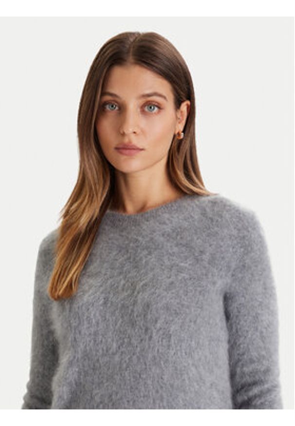 ViCOLO Sweter 22066F Szary Regular Fit. Kolor: szary. Materiał: kaszmir
