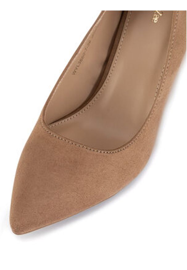DeeZee Szpilki WYL3660-7 Beżowy. Kolor: beżowy. Materiał: materiał. Obcas: na szpilce
