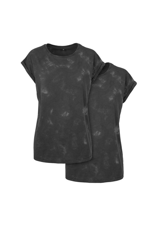 BUILD YOUR BRAND - Koszulka Damska Batik Dye Z Przedłużonym Ramiączkiem. Kolor: szary. Długość rękawa: na ramiączkach