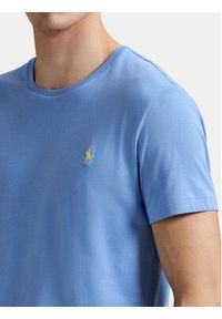 Polo Ralph Lauren T-Shirt 710671438454 Błękitny Custom Slim Fit. Typ kołnierza: polo. Kolor: niebieski. Materiał: bawełna #3