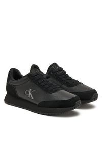 Calvin Klein Jeans Sneakersy Runner Laceup Low Mix Mg YW0YW01798 Czarny. Kolor: czarny. Materiał: skóra