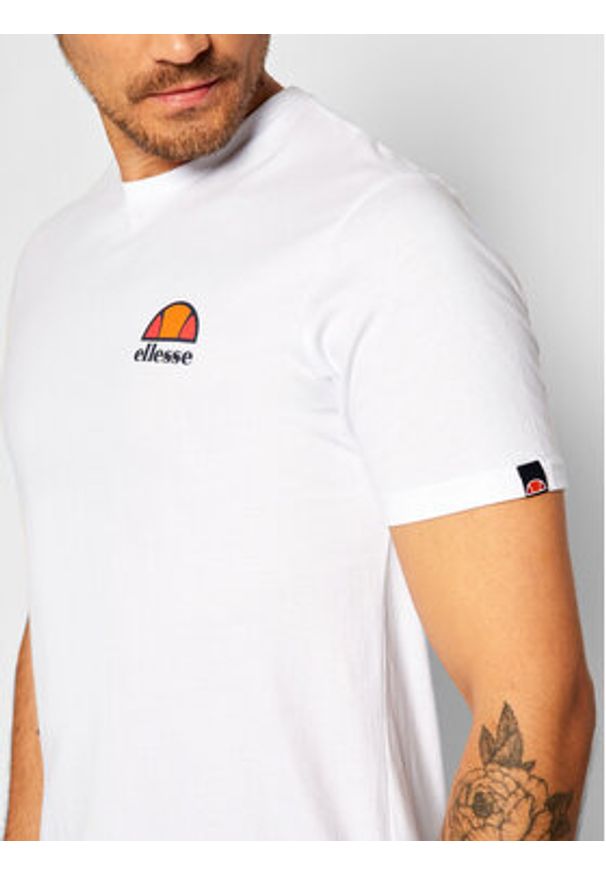 Ellesse T-Shirt Canaletto SHS04548 Biały Regular Fit. Kolor: biały. Materiał: bawełna