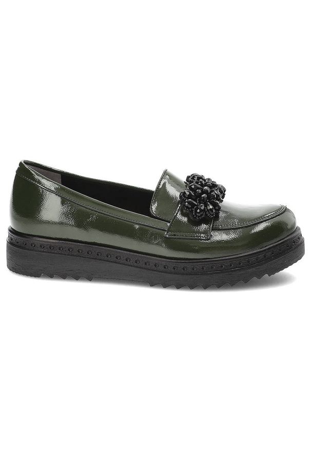 Zielone Półbuty Armodo Skórzane Eleganckie Buty. Kolor: zielony. Materiał: skóra. Szerokość cholewki: normalna. Styl: elegancki