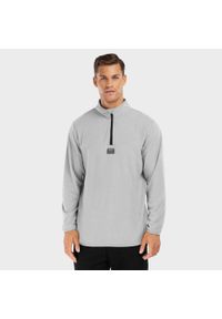 SIROKO - Bluza z cienkiego polaru do sportów zimowych męska Limestone. Kolor: szary. Materiał: polar. Sezon: zima. Sport: narciarstwo