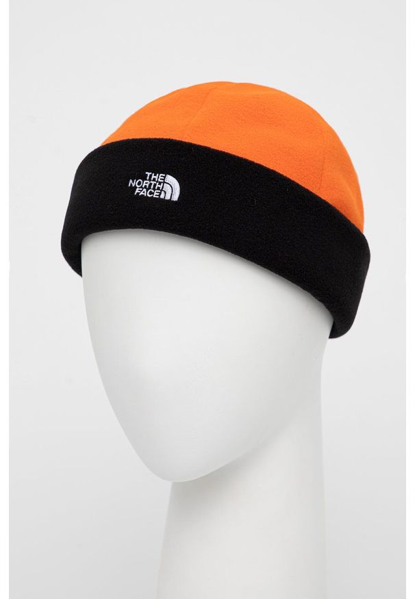 The North Face - Czapka. Kolor: pomarańczowy. Materiał: dzianina