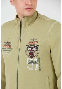Aeronautica Militare - AERONAUTICA MILITARE Zielona męska bluza Embroidered 51st, Rozmiar M. Kolor: zielony
