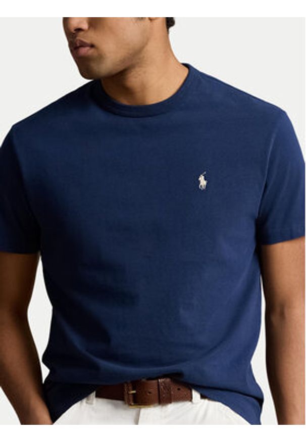 Polo Ralph Lauren T-Shirt 710916698018 Granatowy Regular Fit. Typ kołnierza: polo. Kolor: niebieski. Materiał: bawełna