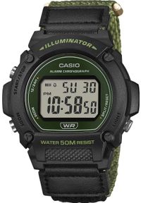 Zegarek Casio Zegarek męski Casio W-219HB-3AVEF zielony. Kolor: zielony #1