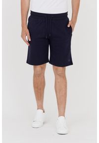Guess - GUESS Granatowe dresowe szorty męskie, Rozmiar S. Kolor: niebieski. Materiał: bawełna, dresówka #1