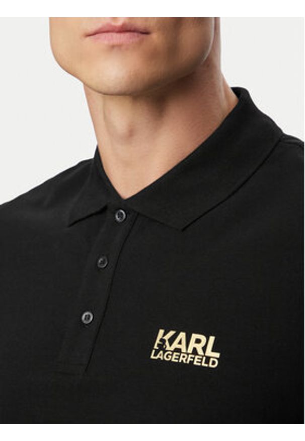 Karl Lagerfeld - KARL LAGERFELD Polo 745780 500235 Beżowy Regular Fit. Typ kołnierza: polo. Kolor: beżowy. Materiał: bawełna