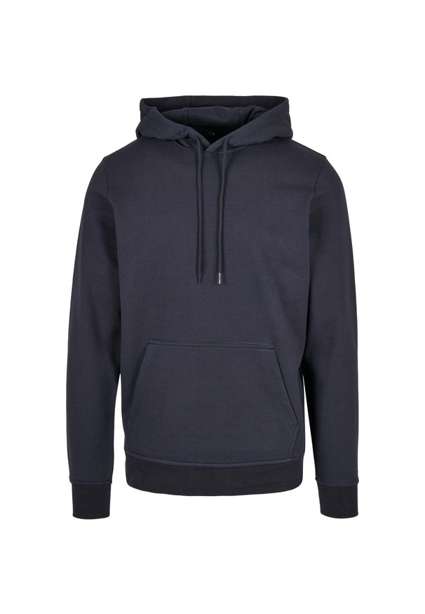 BUILD YOUR BRAND - Bluza Z Kapturem Unisex Dla Dorosłych. Typ kołnierza: kaptur. Kolor: niebieski