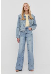 Miss Sixty kurtka jeansowa damska kolor fioletowy przejściowa. Okazja: na co dzień. Kolor: fioletowy. Materiał: jeans. Styl: casual #2