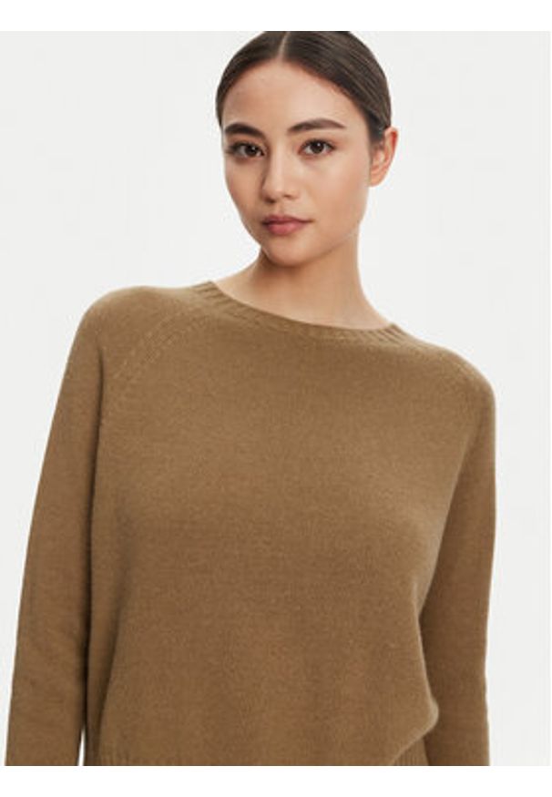 Marella Sweter Spider 2523366354 Brązowy Oversize. Kolor: brązowy. Materiał: syntetyk