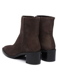 Calvin Klein Botki HW0HW02592 Brązowy. Kolor: brązowy. Materiał: zamsz, skóra