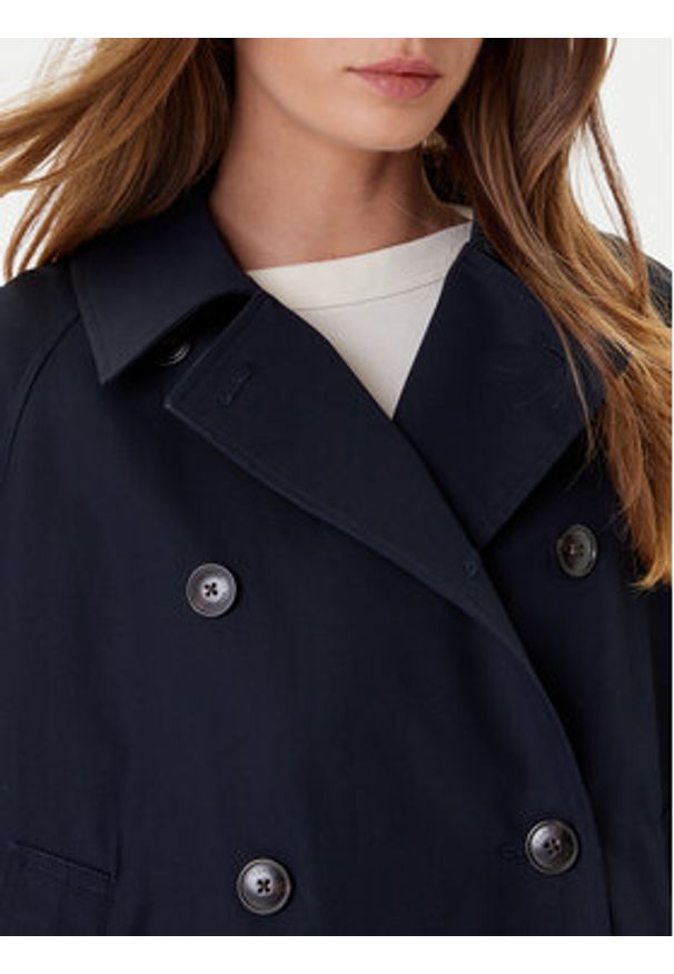 TOMMY HILFIGER - Tommy Hilfiger Trencz WW0WW45618 Granatowy Regular Fit. Kolor: niebieski. Materiał: bawełna