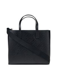 TOMMY HILFIGER - Tommy Hilfiger Torebka Th Distinct Satchel Mono AW0AW17174 Czarny. Kolor: czarny. Materiał: skórzane #5