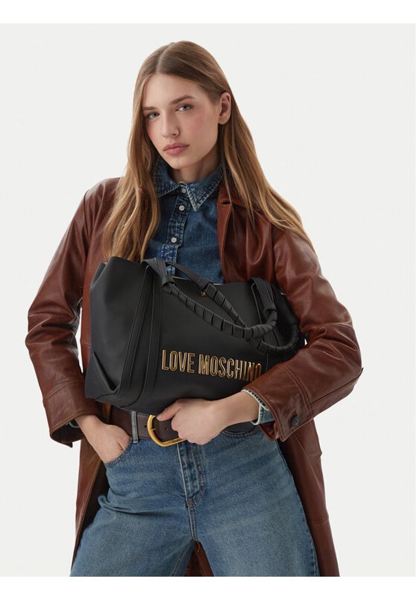 Love Moschino - LOVE MOSCHINO Torebka JC4244PP0OKD0000 Czarny. Kolor: czarny. Materiał: skórzane