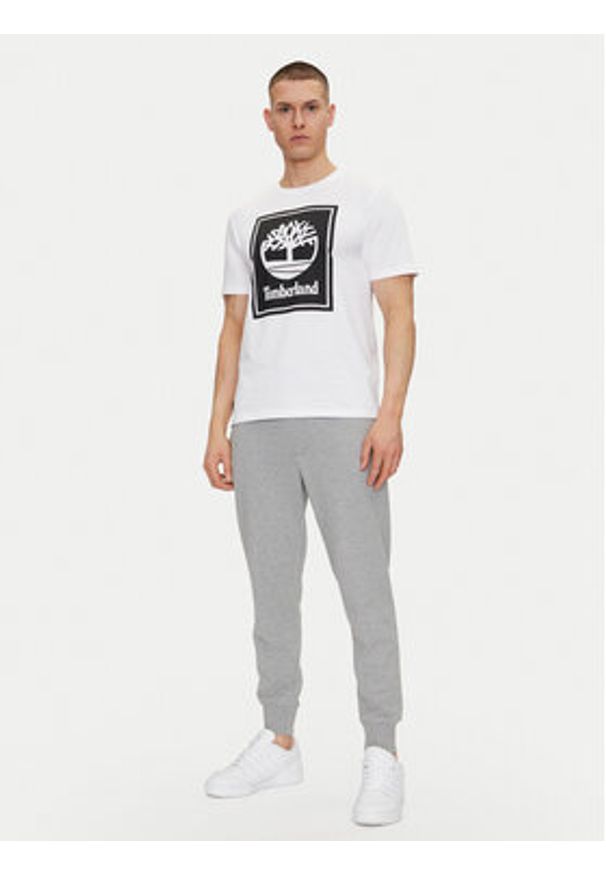 Timberland T-Shirt TB0A5WQQ Biały Regular Fit. Kolor: biały. Materiał: bawełna