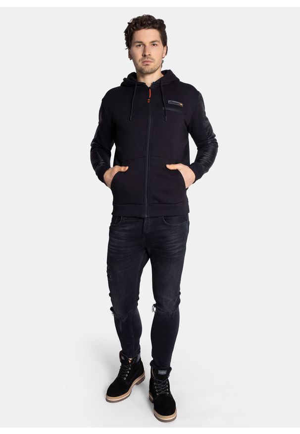 Bluza z kapturem męska Ellesse Mucchio Regular Fit Czarny. Typ kołnierza: kaptur. Kolor: czarny. Wzór: kolorowy. Sezon: lato. Styl: street
