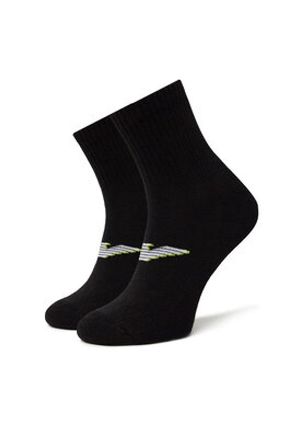 Emporio Armani Skarpety krótkie EM000540 AF12299 MC001 Czarny. Kolor: czarny. Materiał: bawełna, materiał