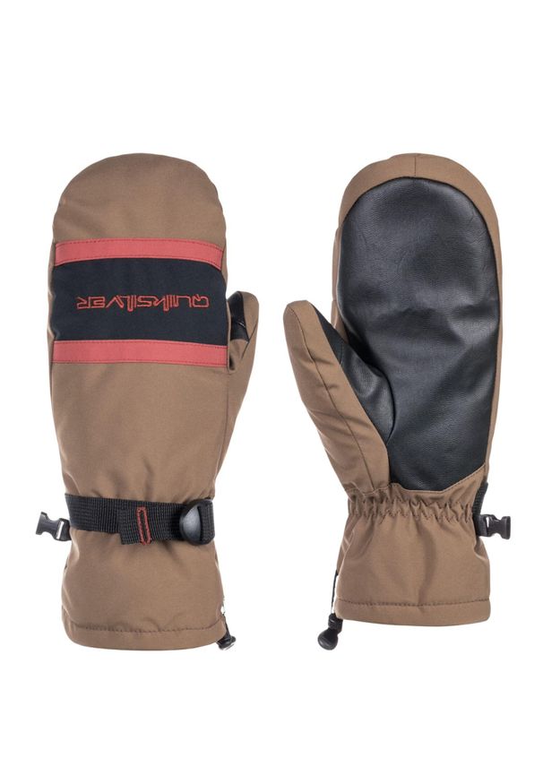 Rękawice narciarskie męskie Quiksilver Broad Peak. Kolor: brązowy. Materiał: poliester. Sezon: zima. Sport: narciarstwo