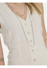 only - ONLY Sukienka codzienna Siesta 15357797 Beżowy jasny Regular Fit. Okazja: na co dzień. Kolor: beżowy. Materiał: wiskoza. Typ sukienki: proste. Styl: casual #7