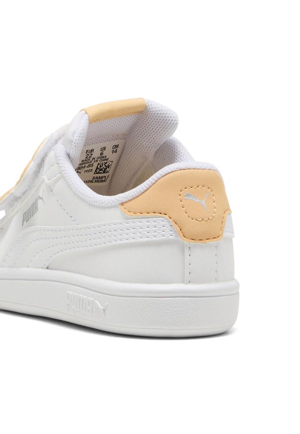 Puma - Sneakersy PUMA Smash 3.0 Butterfly dla małych dzieci PUMA. Zapięcie: rzepy. Kolor: pomarańczowy, biały, wielokolorowy, żółty. Sport: bieganie