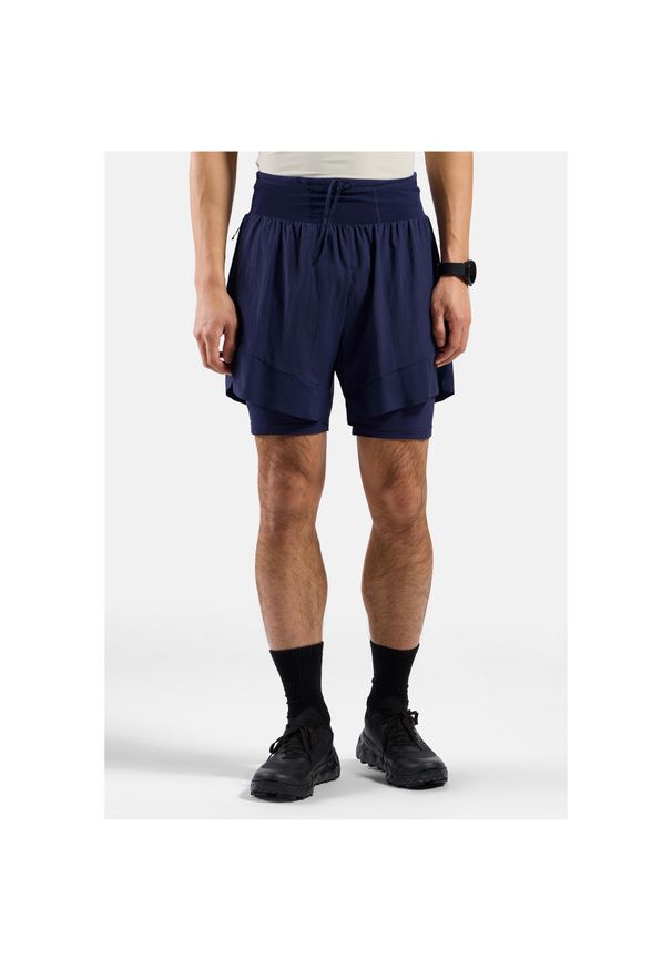 Spodenki męskie Odlo X-ALP TRAIL 6 INCH 2-in-1 short. Kolor: niebieski. Sport: turystyka piesza