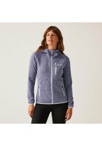 Regatta - Damski polar z kapturem Newhill na zamek błyskawiczny. Typ kołnierza: kaptur. Kolor: różowy. Materiał: polar. Sport: turystyka piesza #1