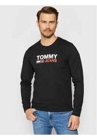 Tommy Jeans Longsleeve Corp Logo Tee DM0DM09487 Czarny Regular Fit. Kolor: czarny. Materiał: bawełna. Długość rękawa: długi rękaw #1