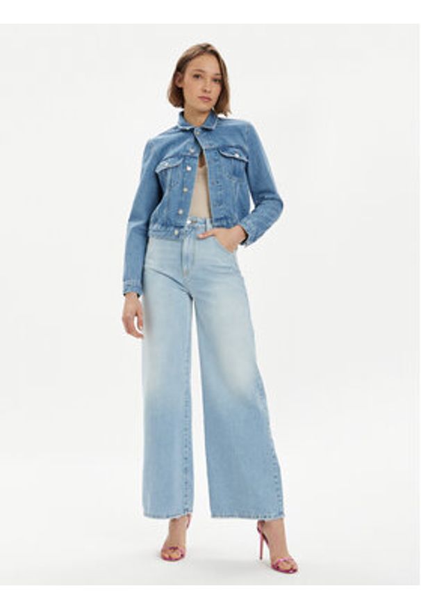 ViCOLO Jeansy DB5153 Niebieski Wide Fit. Kolor: niebieski