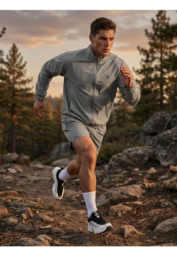 Sinsay - Kurtka wiatrówka SNSY PERFORMANCE - szary. Kolor: szary