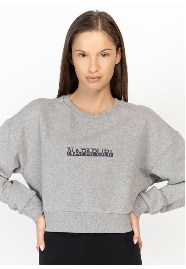Bluza damska Napapijri Box Cropped (NP0A4FJS1601). Kolor: szary