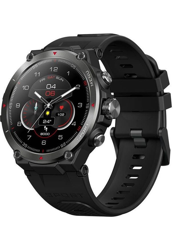 Smartwatch Zeblaze Stratos 2 Czarny (Stratos 2 Black). Rodzaj zegarka: smartwatch. Kolor: czarny