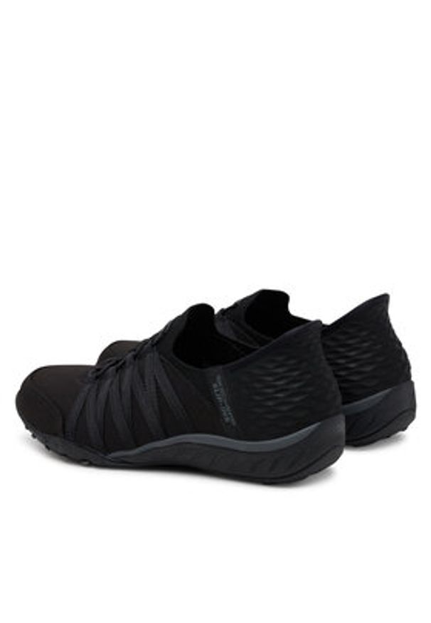 skechers - Skechers Sneakersy Breathe Easy - Roll With Me 100593/BBK Czarny. Kolor: czarny. Materiał: materiał