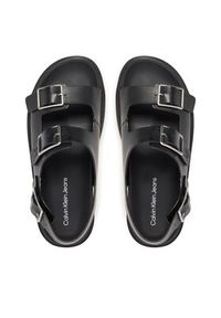 Calvin Klein Jeans Sandały Flat Molded Sandal Buckle YW0YW01785 Czarny. Kolor: czarny. Materiał: skóra #4