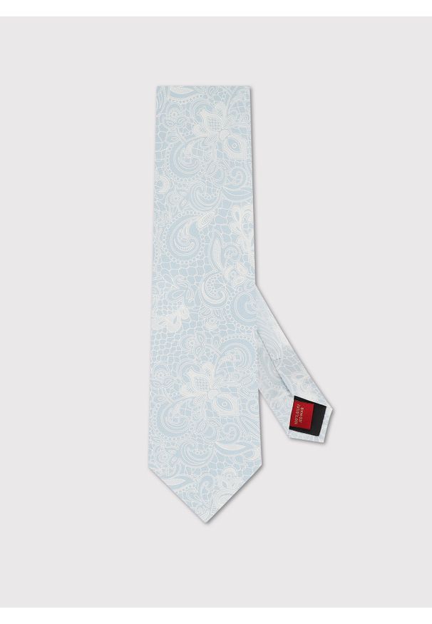 Pako Lorente - PAKO LORENTE – Jedwabny niebieski krawat męski. Okazja: na ślub cywilny, na wesele, na imprezę. Kolor: niebieski. Materiał: jedwab. Styl: elegancki