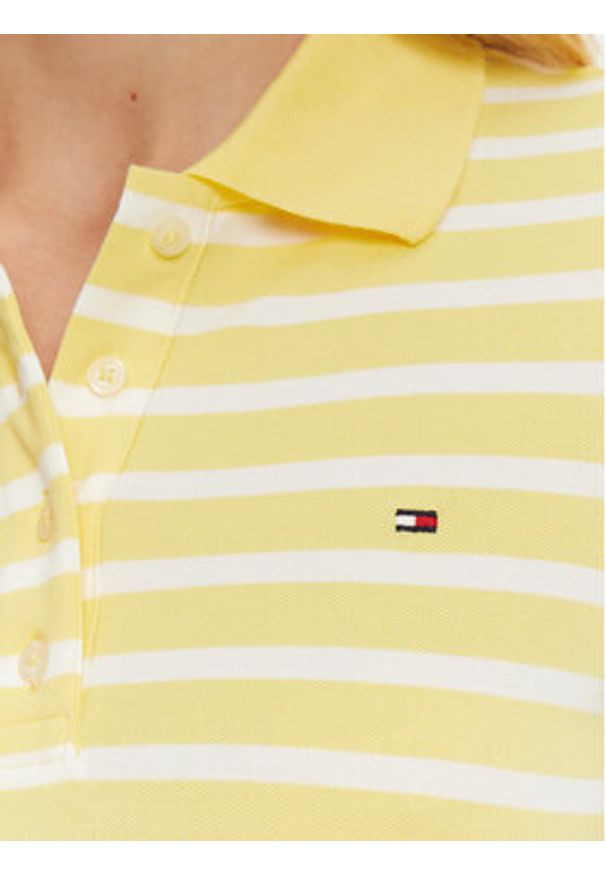 TOMMY HILFIGER - Tommy Hilfiger Polo 1985 WW0WW43225 Żółty Slim Fit. Typ kołnierza: polo. Kolor: żółty. Materiał: bawełna