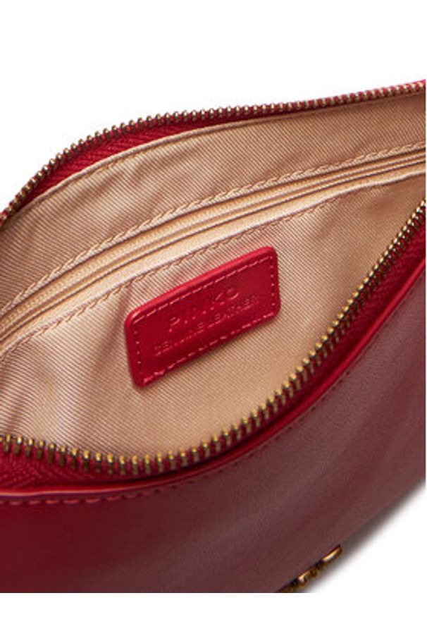 Pinko - PINKO Torebka Flat Horizontal Mini PE 25 PCPL 104277 A0F1 Czerwony. Kolor: czerwony. Materiał: skórzane